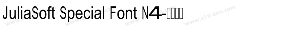 JuliaSoft Special Font N4字体转换